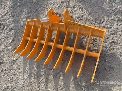 2026 GIYI 44 in Râteau de pelleteuse - Fits Cat 305 (Unused)