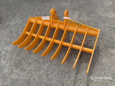 2026 GIYI 44 in Râteau de pelleteuse - Fits Cat 305 (Unused)