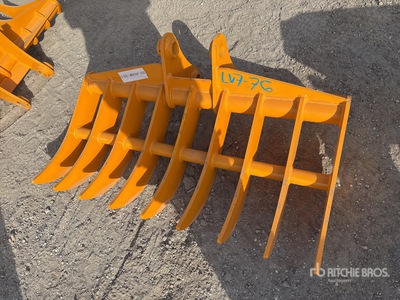 2026 GIYI 44 in Râteau de pelleteuse - Fits Cat 305 (Unused)