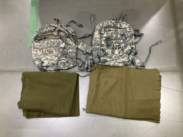 (45) Assault Packs & (55) Wool Blankets (45) Assault Packs & (55) Wool Blankets