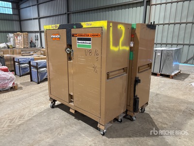 Quantity of (2) Knaack upright 5 ft x 2 ft Job Site Box