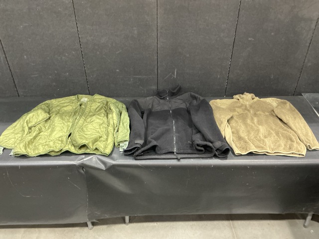 (2) Cold Weather Shirts, (51) Cold Weather Jackets & Assorted Items