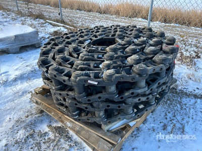 Quantity of (2) KMS GWL2034722/2154D Track Link Assy 47 Link M22 Bolt Hole 203 mm Pitch Tracks (Unused)