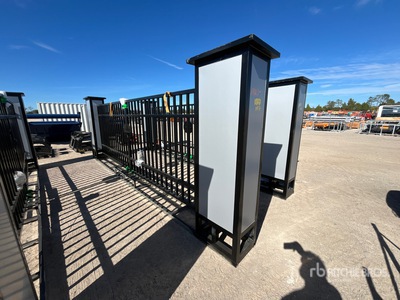 2026 SKLP SK-ET60 15 ft 7 in x 5 ft 9 in Wrought Iron Bi-Parting Electric Sliding Driveway Gate (Unused)