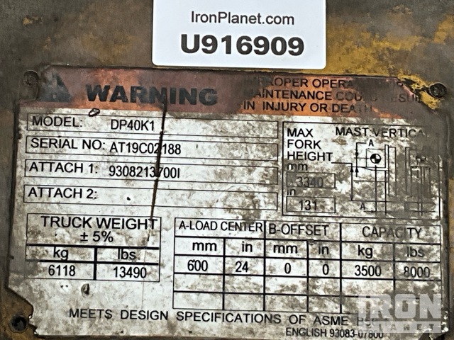 MONTACARGAS CATERPILLAR DP40K1