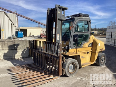 2014 Cat DP70N 12300 lb Pneumatic Tire Forklift