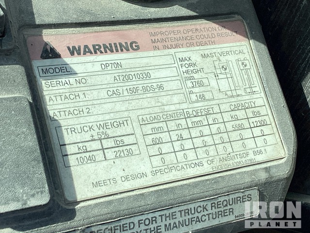 MONTACARGAS 2014 CATERPILLAR DP70N