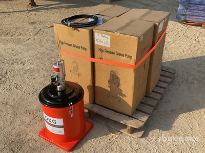 Quantity of (4) OKG HP-PGP40 Pneumatic Grease Pump (Unused)