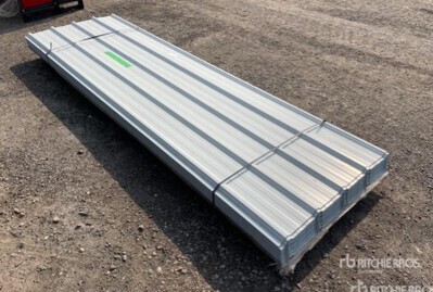 Quantity of (200) 10 ft x 3 ft White Steel Siding/Roofing (Unused)