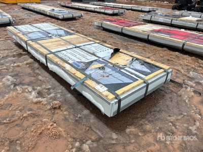 Quantity of (200) 10 ft x 3 ft White Steel Siding/Roofing Divers (Unused)