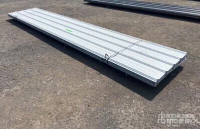 Quantity of (125) 16 ft x 3 ft White Steel Siding/Roofing (Unused)