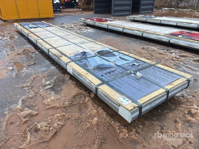 Quantity of (100) 16 ft x 3 ft Grey Steel Siding/Roofing Materiale edile (Unused)