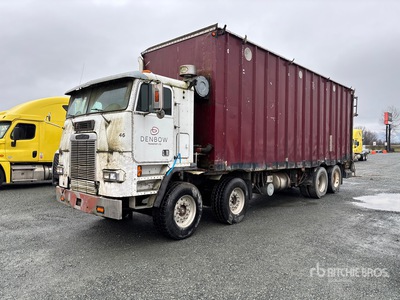 1989 Freightliner USF-1E 8x4 Twin-Steer Mulch Blower Truck (Inoperable)