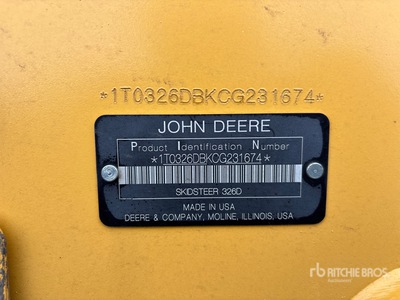 2012 John Deere 326D Minicargadora