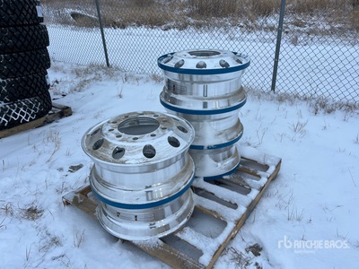 Quantity of (5) Aluminum Rims - Fits Truck Tractor