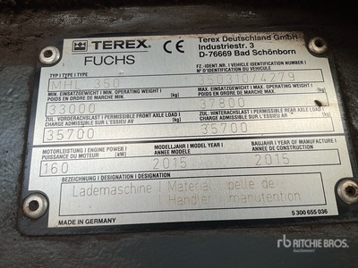 2015 Fuchs MHL350 Wiel materiaalverwerker