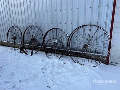 4 ft Antique Steel Wheels
