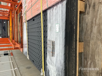 Quantity of (12) TPM 4 ft x 7.3 Ft Industrial Diamond Plated Ground Protection Mats