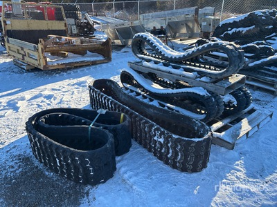 Quantity of (5) Rubber Skid Steer Tracks
