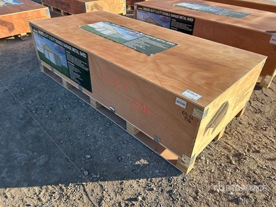 2025 AGR-MS2322 23 ft x 22 ft Double Garage Metal Storage Building (Unused)