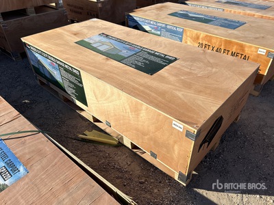 2025 AGR-MS2322 23 ft x 22 ft Double Garage Metal Storage Building (Unused)