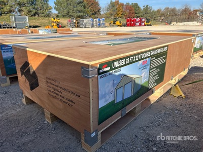 2025 AGR-MS2322 23 ft x 22 ft Double Garage Metal Storage Building (Unused)