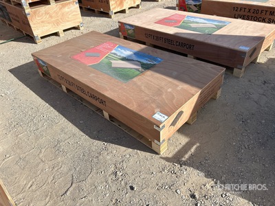 2025 CP1220   12 ft x 20 ft Steel Carport (Unused)