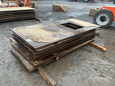 Quantity of (6) Steel Road Plates Divers - Industriel
