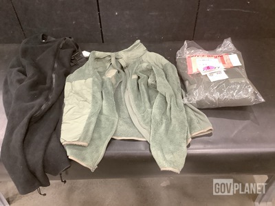 (3) Cold Weather Parka Liners, (30) Cold Weather Jackets & Assorted Items