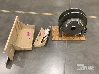 (1) Reel Assembly, (7) Mounting Brackets, (1) Door Assembly & Assorted Items