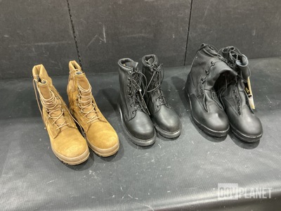 (7) Pairs of Flyer's Boots, (6) Pairs of Safety Toe Boots & Assorted Items