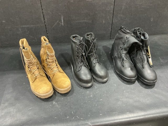 (7) Pairs of Flyer's Boots, (6) Pairs of Safety Toe Boots & Assorted Items