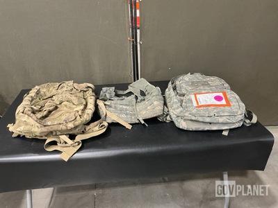 (1) Backpack, (57) Fighting Load Carriers, (2) Field Packs & Assorted Items