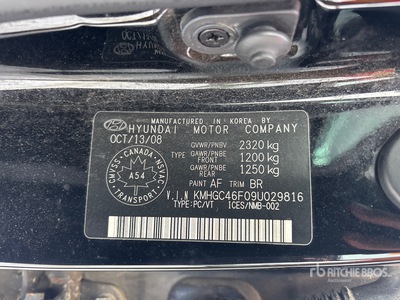 2009 Hyundai-SALVAGE Genesis Autovettura