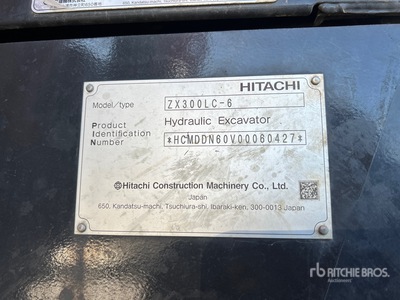 2022 Hitachi ZX300LC-6 Pelle Hydraulique sur Chenilles