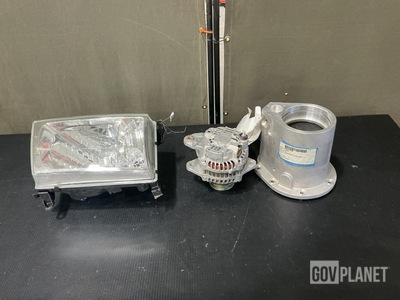 (7) Alternators, (1) Housing, (5) Headlights & Assorted Items