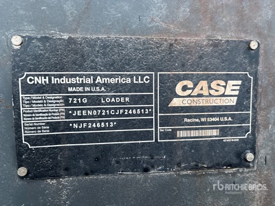 2018 Case 721G Wheel Loader