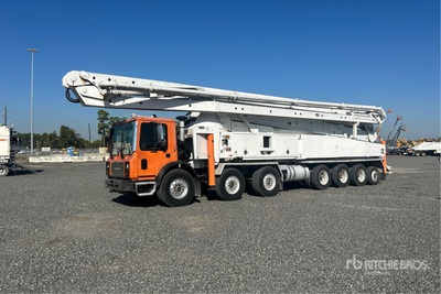 2008 Schwing 58SX 58 m on 2007 Mack MR688S 14x6 Concrete Pump Truck