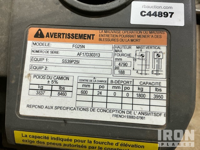 MONTACARGAS MITSUBISHI FG25N