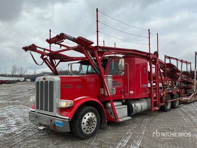 2017 Peterbilt 389 6x4 Sleeper Car Carrier Truck