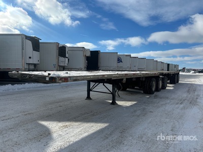 2002 Lode King PFA 28 ft Tri/A B-Train Lead مقطورة مسطحة