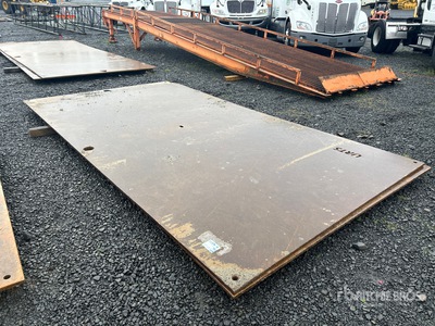 Quantity of (2) x (1 in Thick) 8 ft x 16 ft ألواح الصلب