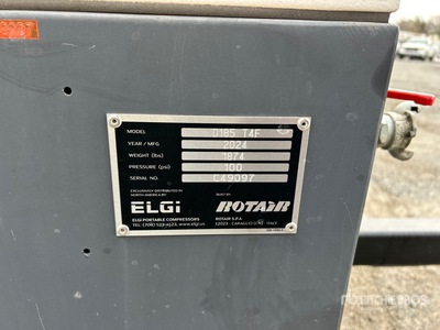 2024 Elgi D185T4F-T 185 cfm Mobile Air Compressor