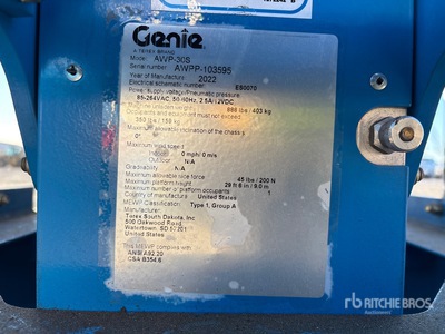 2022 Genie AWP30SDC Vertical Mast Lift