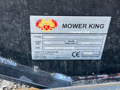 2026 Mower King SSRC Przecinak do zarośli do miniładowarek (Unused)