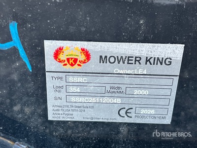 2026 Mower King SSRC Przecinak do zarośli do miniładowarek (Unused)