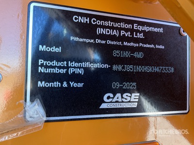 2025 Case 851NX 4x4 Retroexcavadora (Sin Usar) / Baggerlader (Unused)