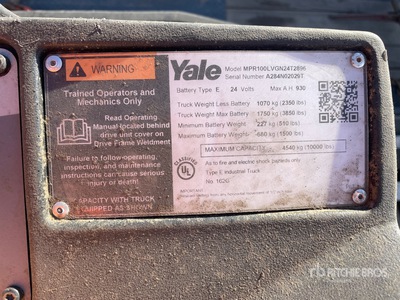 2019 Yale MPR100 Forklift