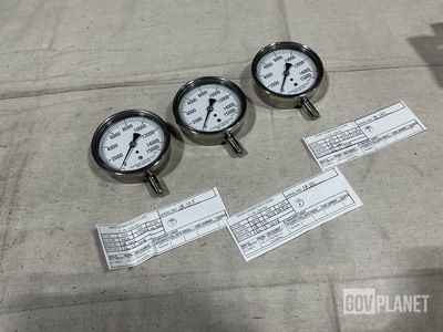 (6) Hydraulic Technology 9901-405A-150 Dial Indicating Pressure Gages