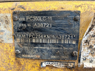 2022 Komatsu PC360LC-11 Tracked Excavator